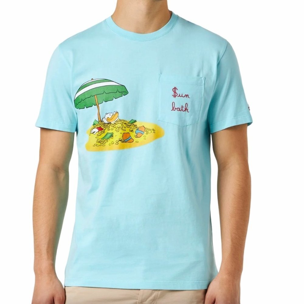 MC2 Saint Barth Light Blue Graphic Tee